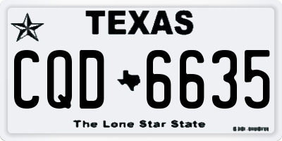 TX license plate CQD6635