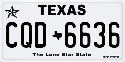 TX license plate CQD6636