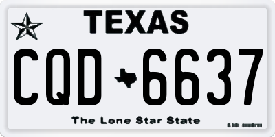 TX license plate CQD6637