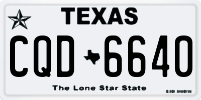 TX license plate CQD6640