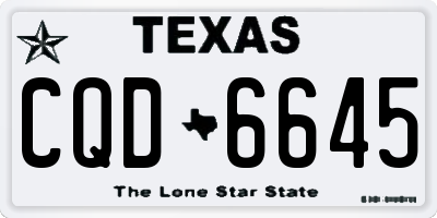 TX license plate CQD6645