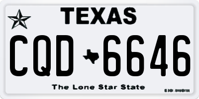 TX license plate CQD6646