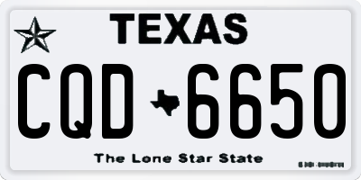 TX license plate CQD6650