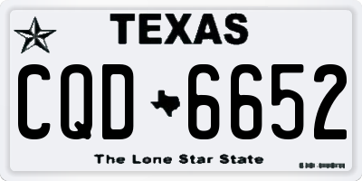 TX license plate CQD6652