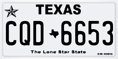 TX license plate CQD6653