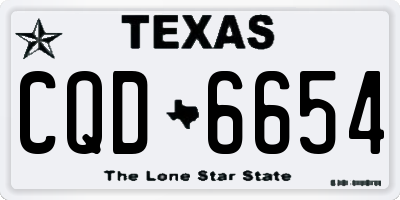 TX license plate CQD6654