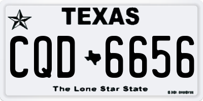 TX license plate CQD6656