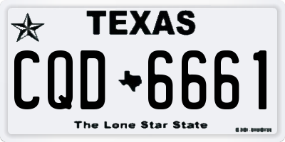 TX license plate CQD6661