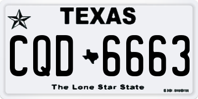 TX license plate CQD6663