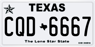 TX license plate CQD6667