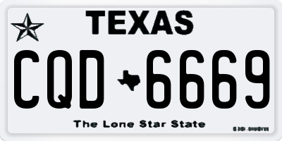 TX license plate CQD6669
