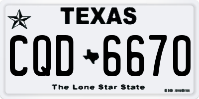 TX license plate CQD6670