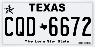 TX license plate CQD6672