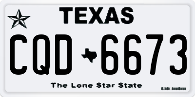 TX license plate CQD6673