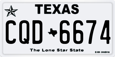 TX license plate CQD6674