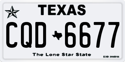 TX license plate CQD6677