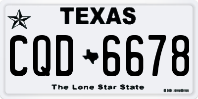 TX license plate CQD6678