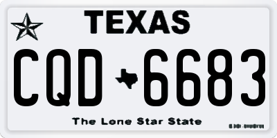 TX license plate CQD6683