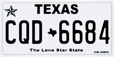 TX license plate CQD6684