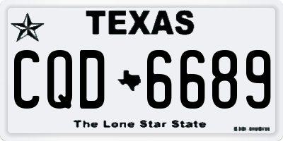 TX license plate CQD6689