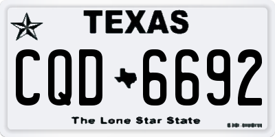 TX license plate CQD6692
