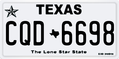 TX license plate CQD6698