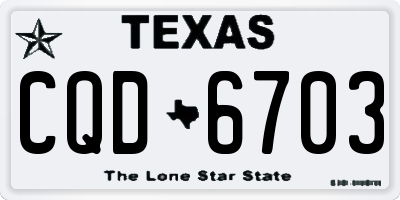 TX license plate CQD6703