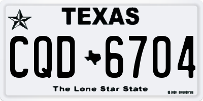 TX license plate CQD6704