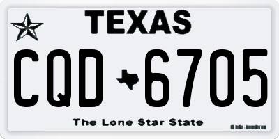 TX license plate CQD6705