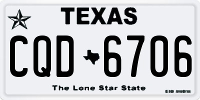 TX license plate CQD6706