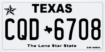 TX license plate CQD6708