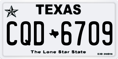 TX license plate CQD6709