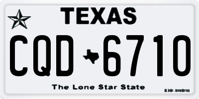 TX license plate CQD6710