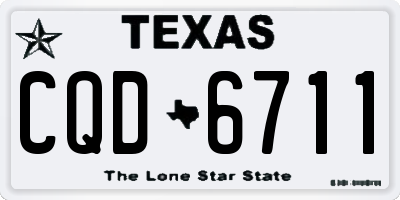 TX license plate CQD6711