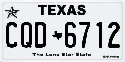 TX license plate CQD6712