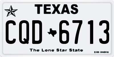 TX license plate CQD6713