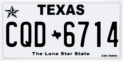 TX license plate CQD6714