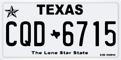 TX license plate CQD6715