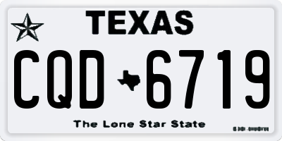 TX license plate CQD6719