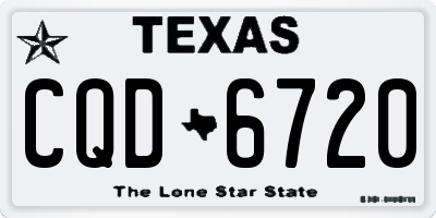 TX license plate CQD6720