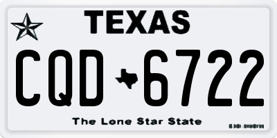 TX license plate CQD6722