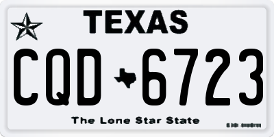 TX license plate CQD6723