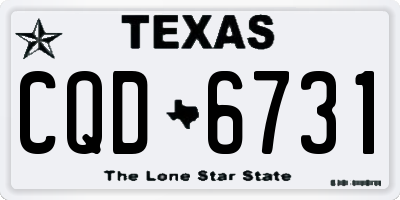 TX license plate CQD6731