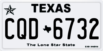 TX license plate CQD6732