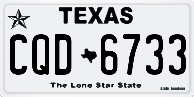 TX license plate CQD6733