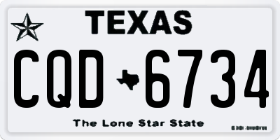 TX license plate CQD6734