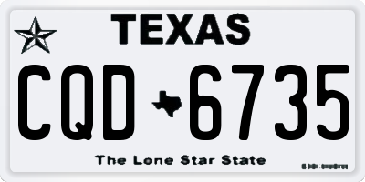 TX license plate CQD6735