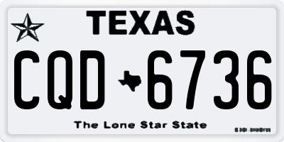 TX license plate CQD6736