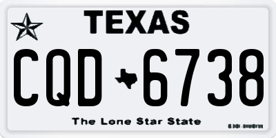 TX license plate CQD6738
