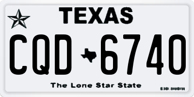 TX license plate CQD6740